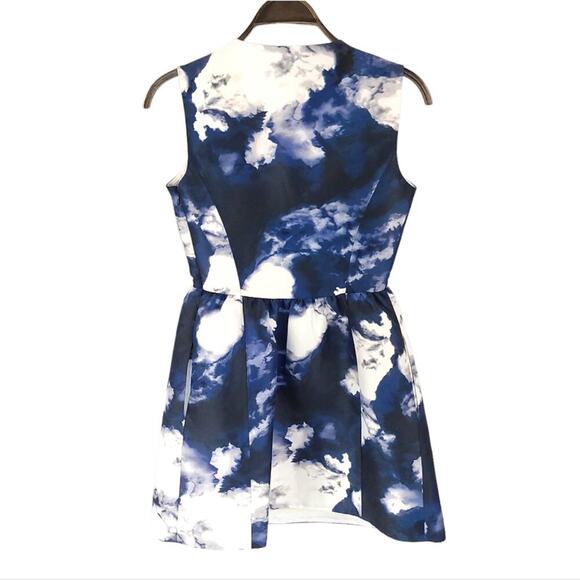 Kate Spade Joss Cloud Print Dress Blue Dusk Sheath Mini Dress - Picture 6 of 16